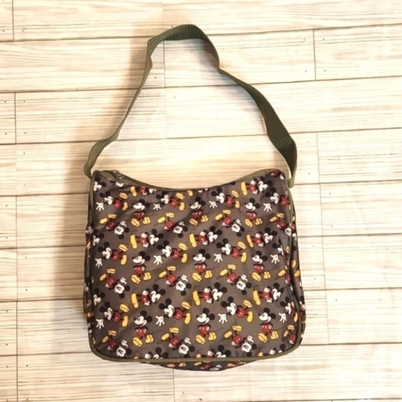 WOMENS Disney Army Green Mickey Mouse shoulder bag. - Picture 3 of 13